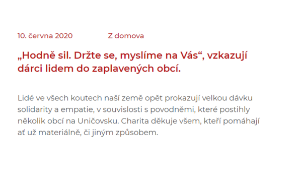 Titulek s chybným Vás (a chybně uvozovkami a tečkou na konci)
