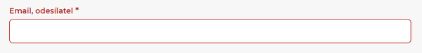 Formulář - typ Email, odesílatel