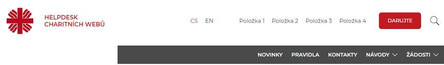 Darovací tlačítko v menu - design 2
