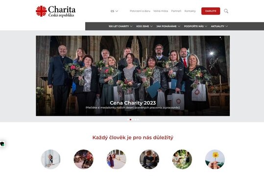 Čistá homepage - www.charita.cz