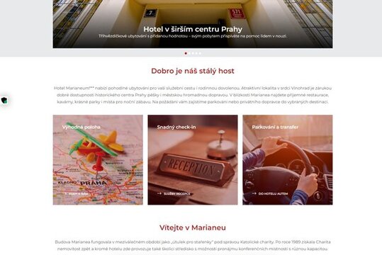 Homepage s rozcestníkem - www.marianeum.cz