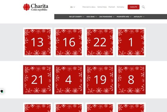 Adventní kalendář - www.charita.cz/adventni-kalendar-2023/
