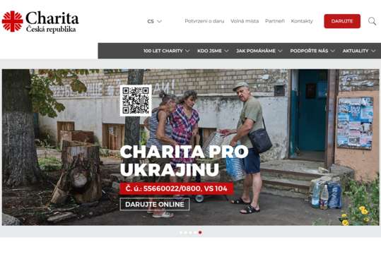 Slider s textem - www.charita.cz